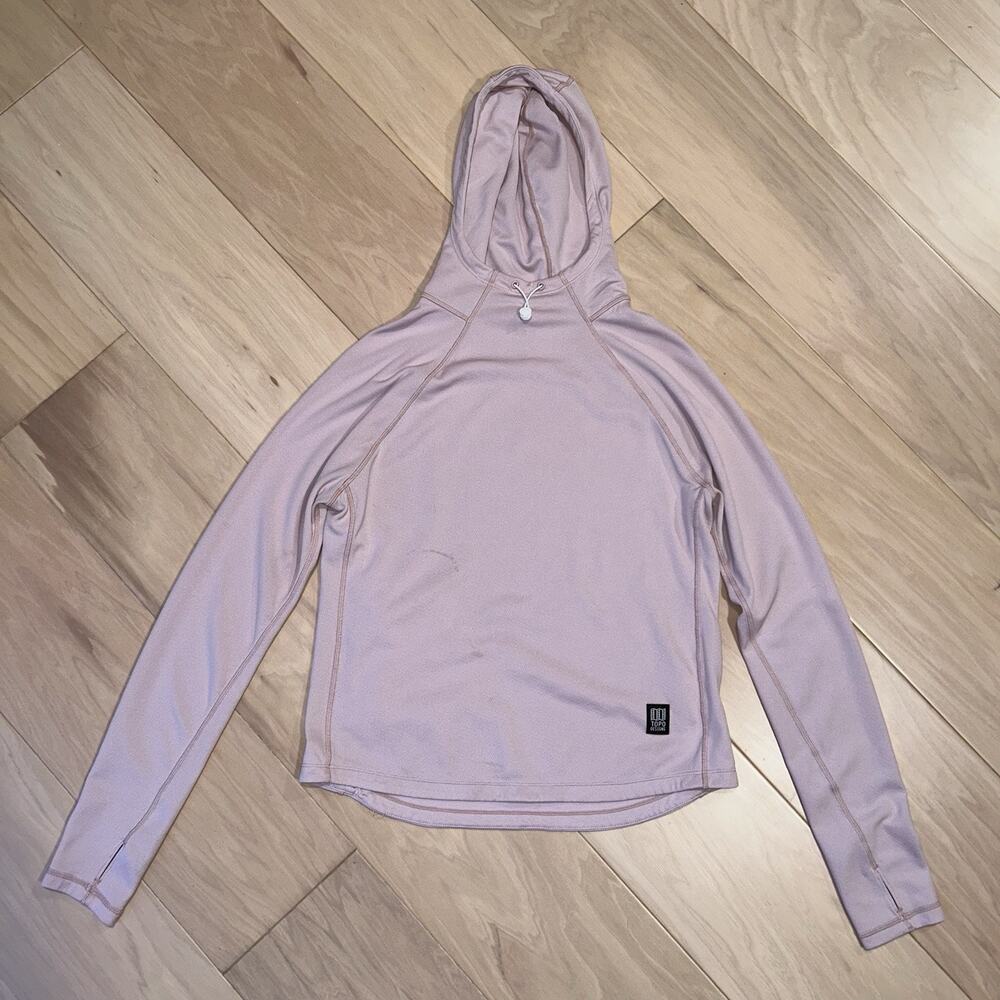Topo Designs River Hoodie Pink *Stains Women’s Small